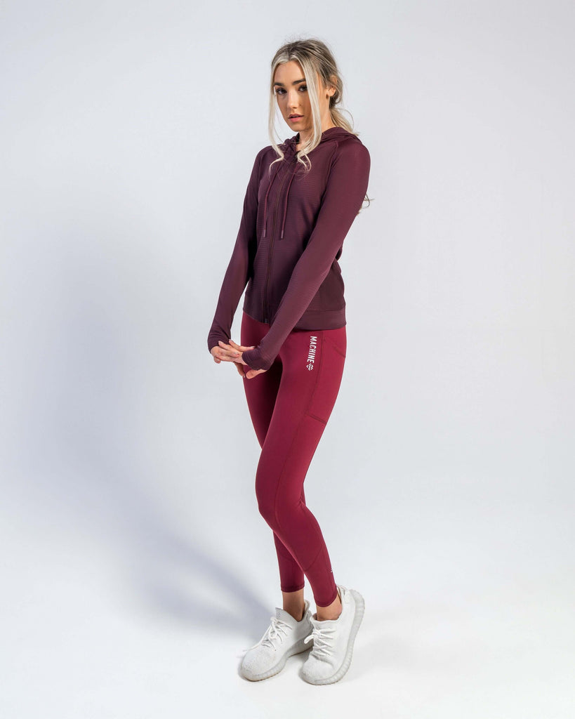 Edge Full Zip Jacket (Burgundy) - Machine Fitness