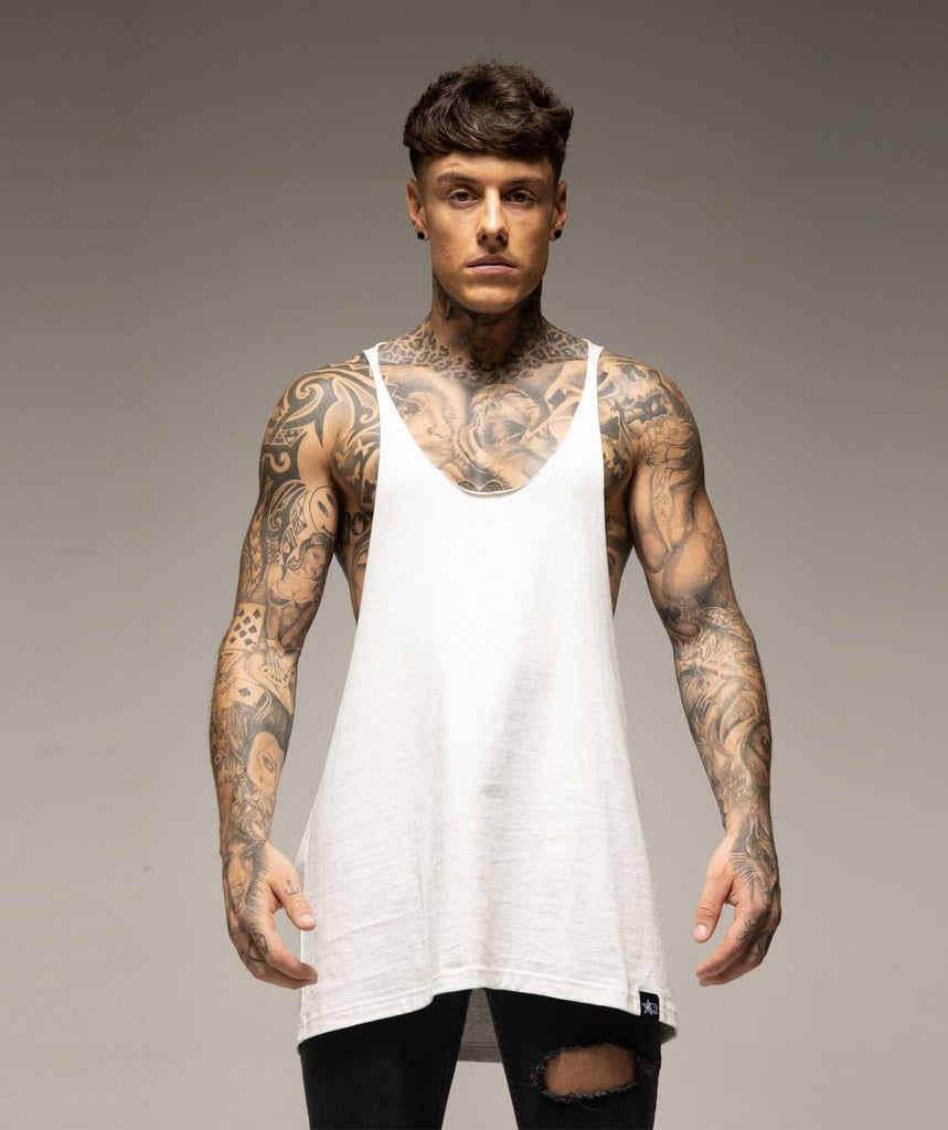 Rated Extreme Stringer Vest (Stone) - Machine Fitness