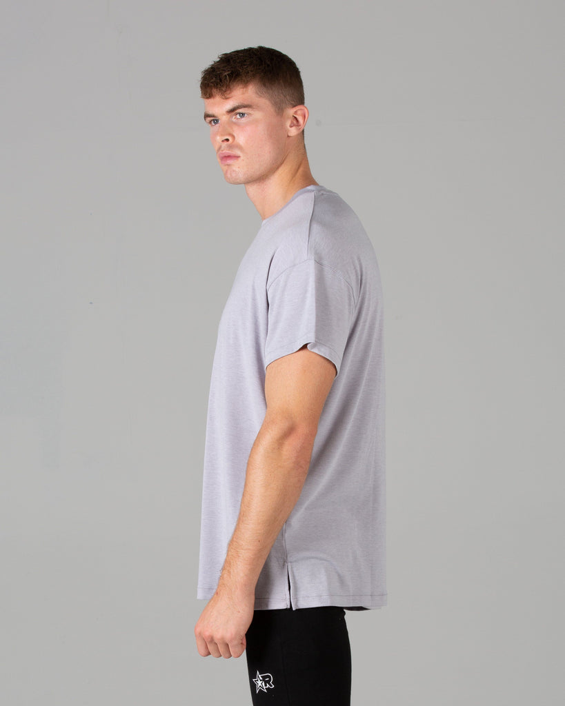 Rated Split Hem T-Shirt (Grey) - Machine Fitness